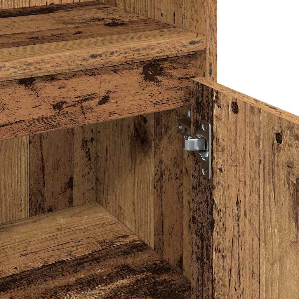 Badezimmermöbel-Set 3 stk. Braun 30 x 30 x 180 cm Holzwerkstoff
