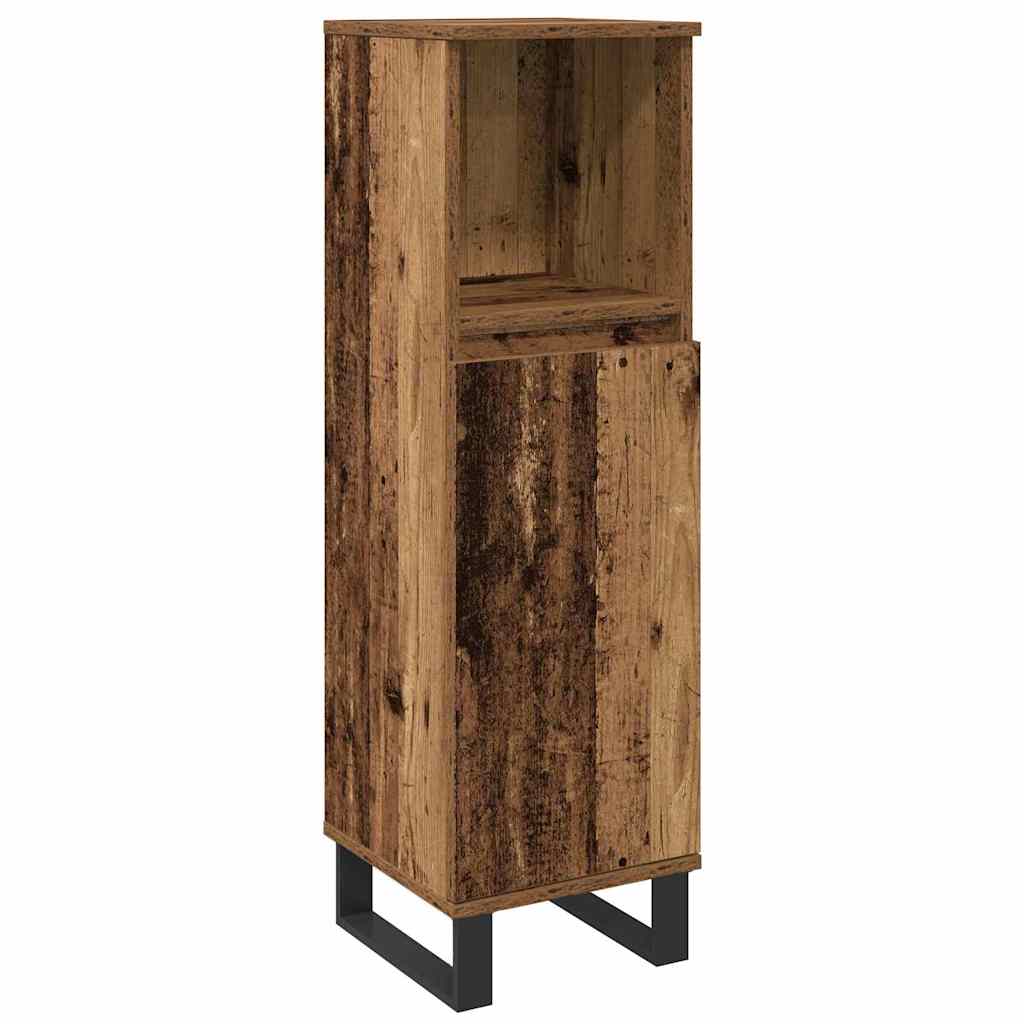 Badezimmermöbel-Set 3 stk. Braun 30 x 30 x 180 cm Holzwerkstoff