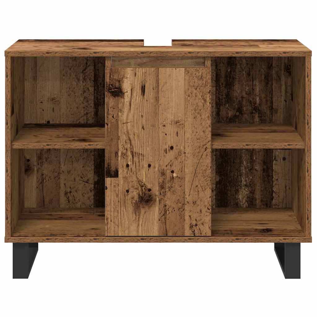 Badezimmermöbel-Set 3 stk. Braun 30 x 30 x 180 cm Holzwerkstoff