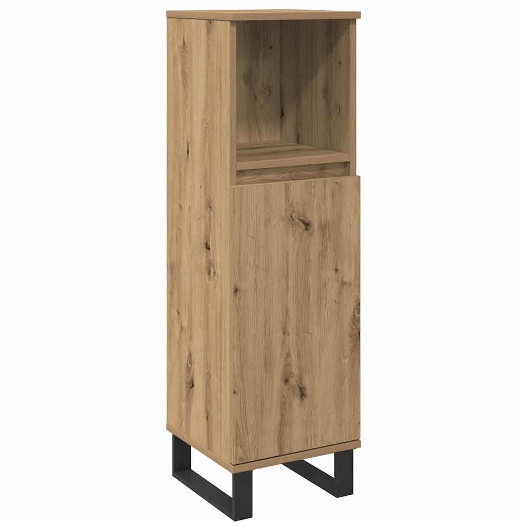 Badezimmermöbel-Set 3 stk. Braun 30 x 30 x 180 cm Holzwerkstoff