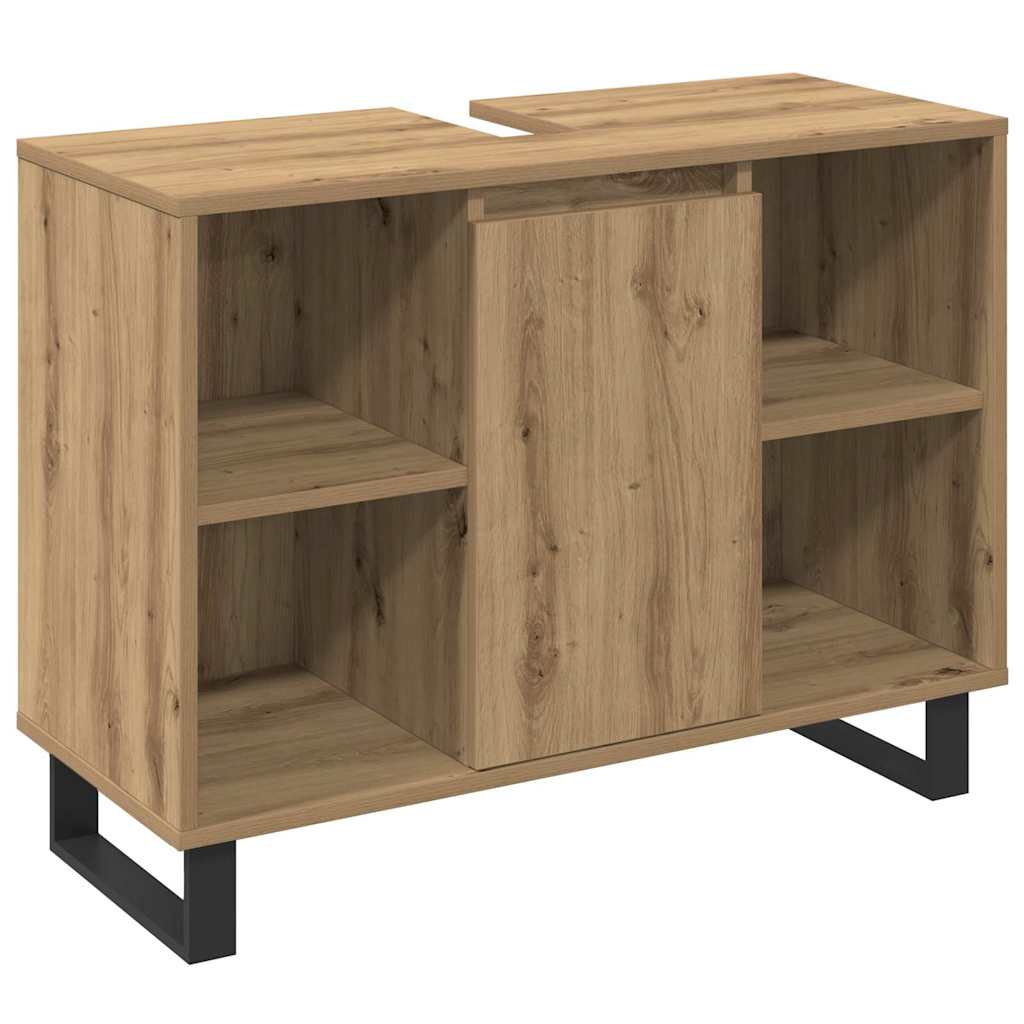 Badezimmermöbel-Set 3 stk. Braun 30 x 30 x 180 cm Holzwerkstoff