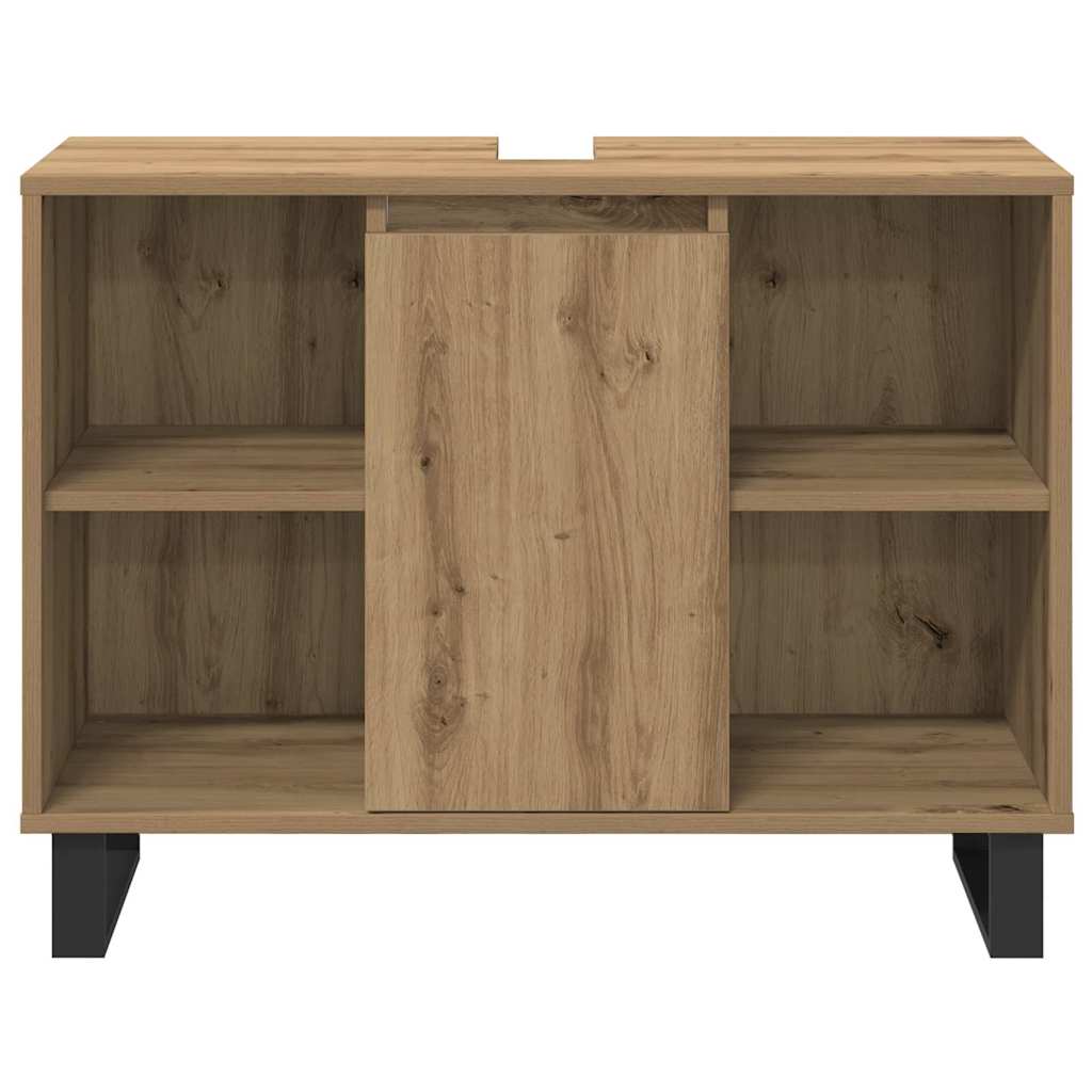 Badezimmermöbel-Set 3 stk. Braun 30 x 30 x 180 cm Holzwerkstoff