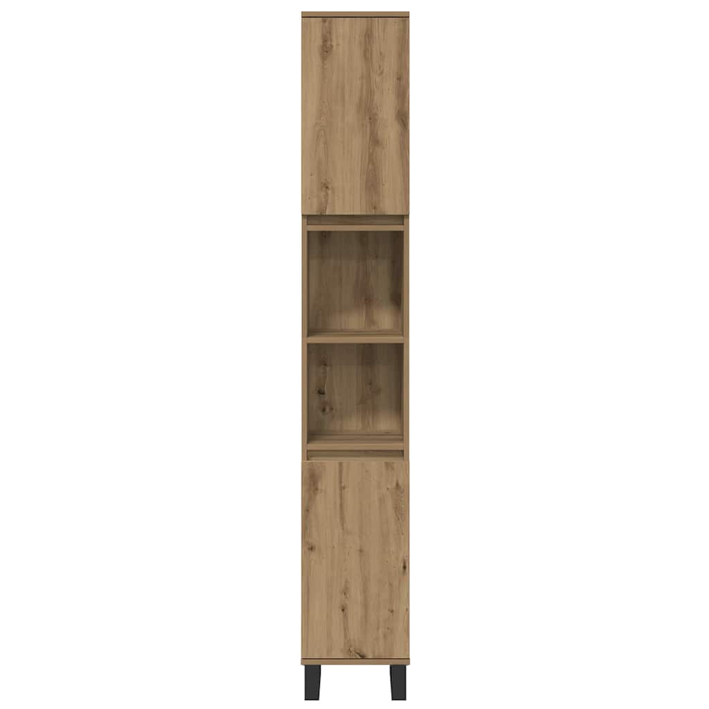 Badezimmermöbel-Set 3 stk. Braun 30 x 30 x 180 cm Holzwerkstoff