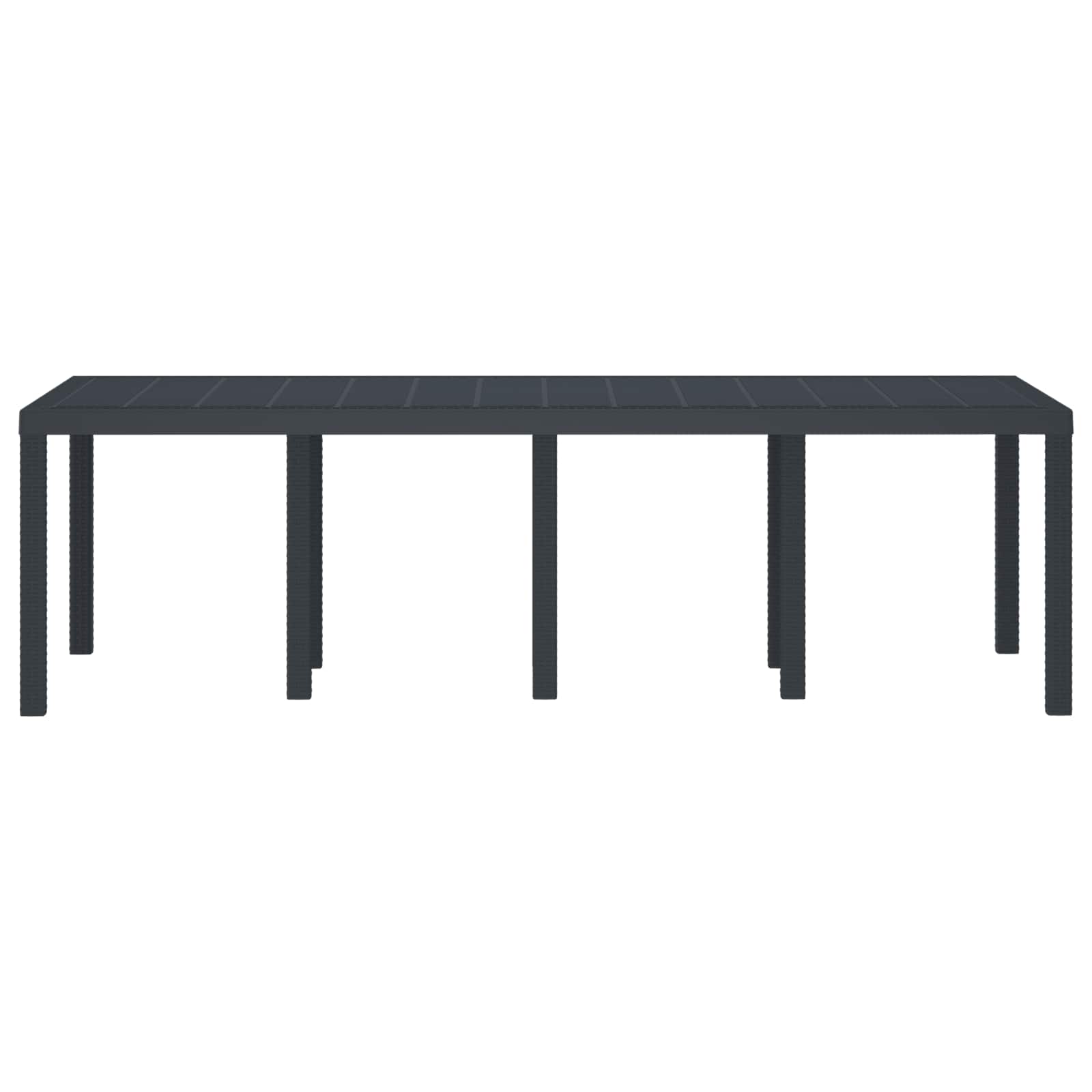 Gartentisch Anthrazit 250 x 100 x 73 cm Poly-Rattan