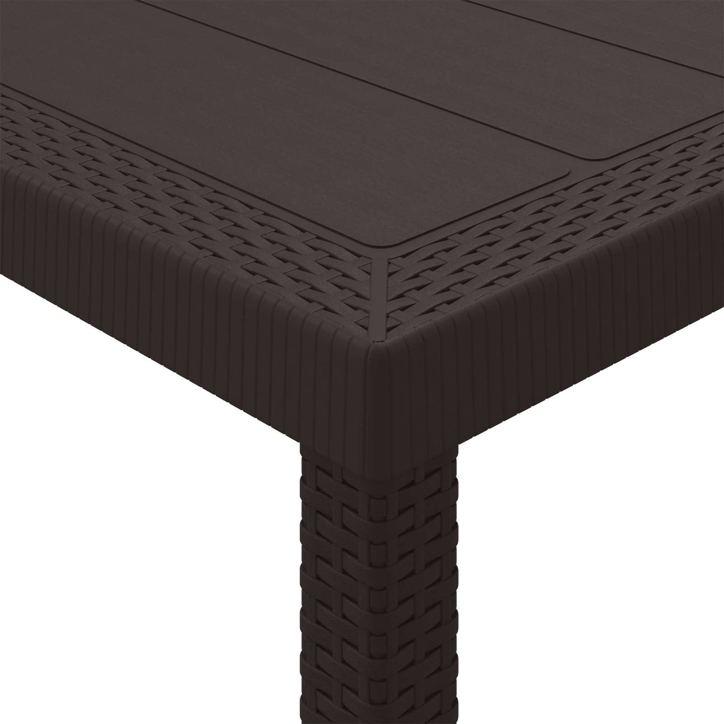 Gartentisch Braun 250 x 100 x 73 cm Poly-Rattan