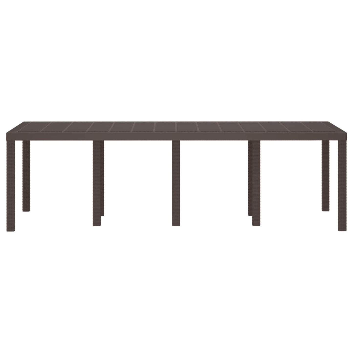 Gartentisch Braun 250 x 100 x 73 cm Poly-Rattan