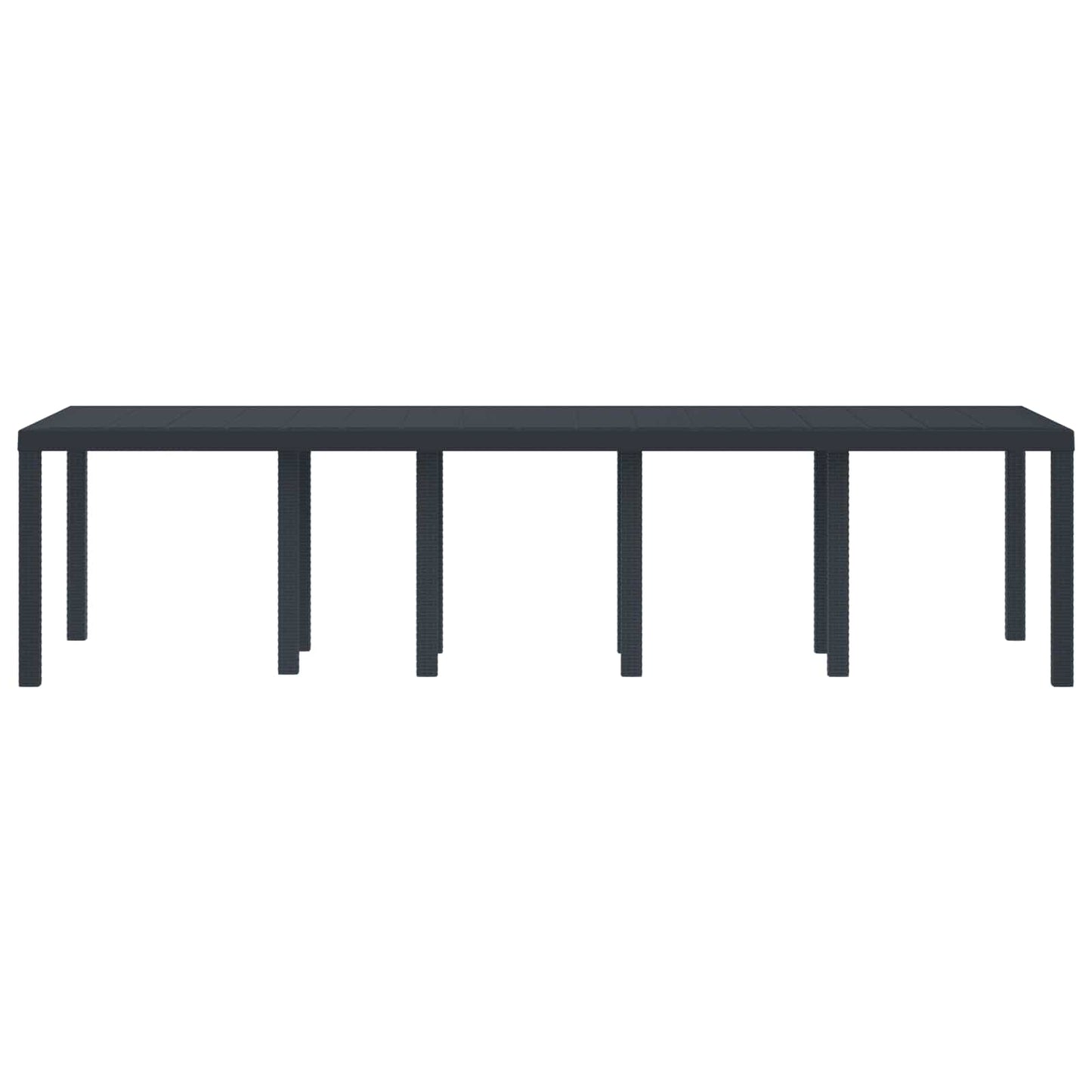 Gartentisch Anthrazit 300 x 100 x 73 cm Poly-Rattan