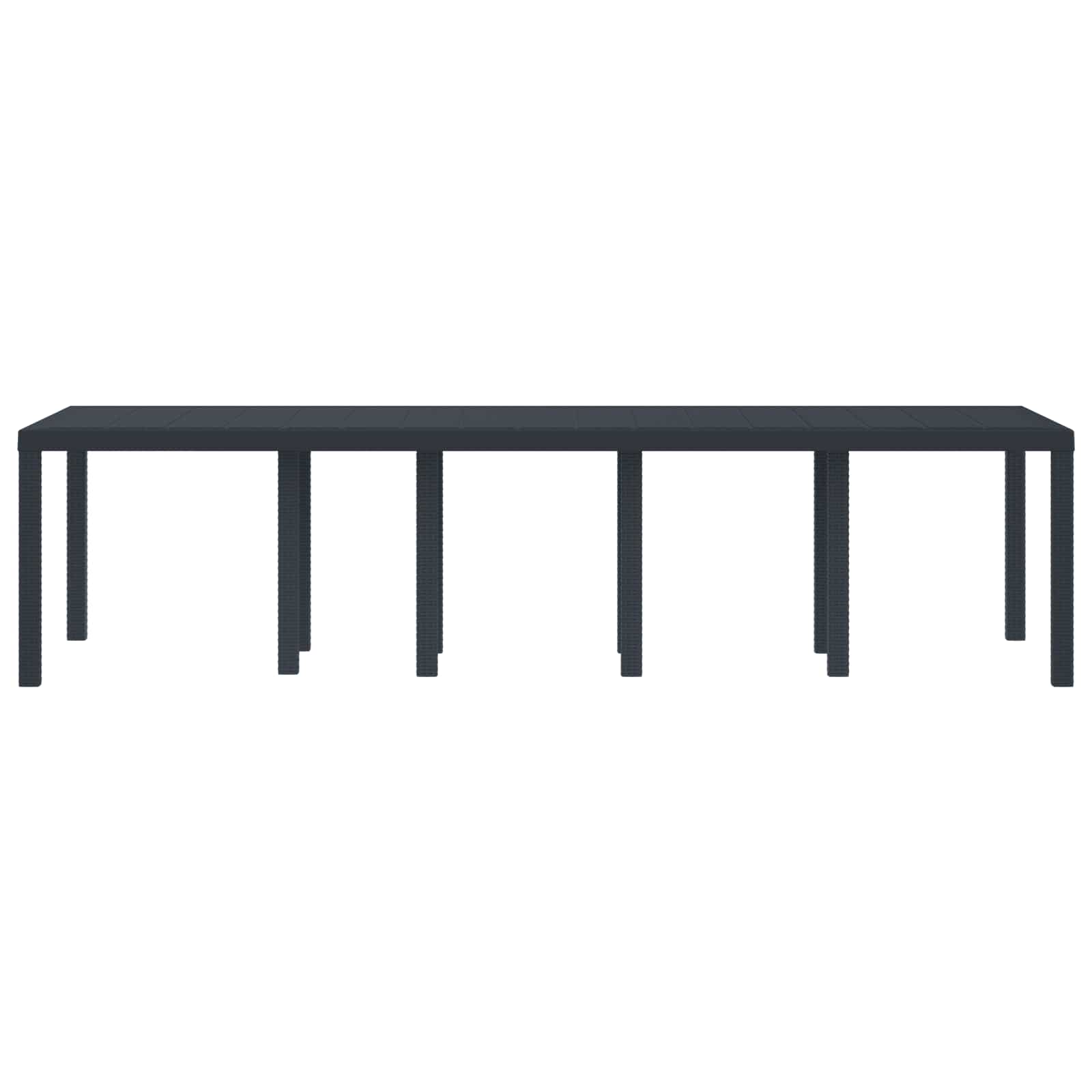 Gartentisch Anthrazit 300 x 100 x 73 cm Poly-Rattan