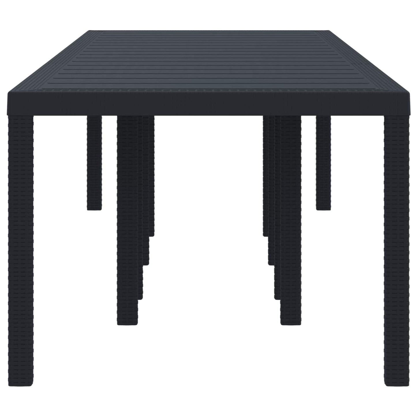 Gartentisch Anthrazit 300 x 100 x 73 cm Poly-Rattan