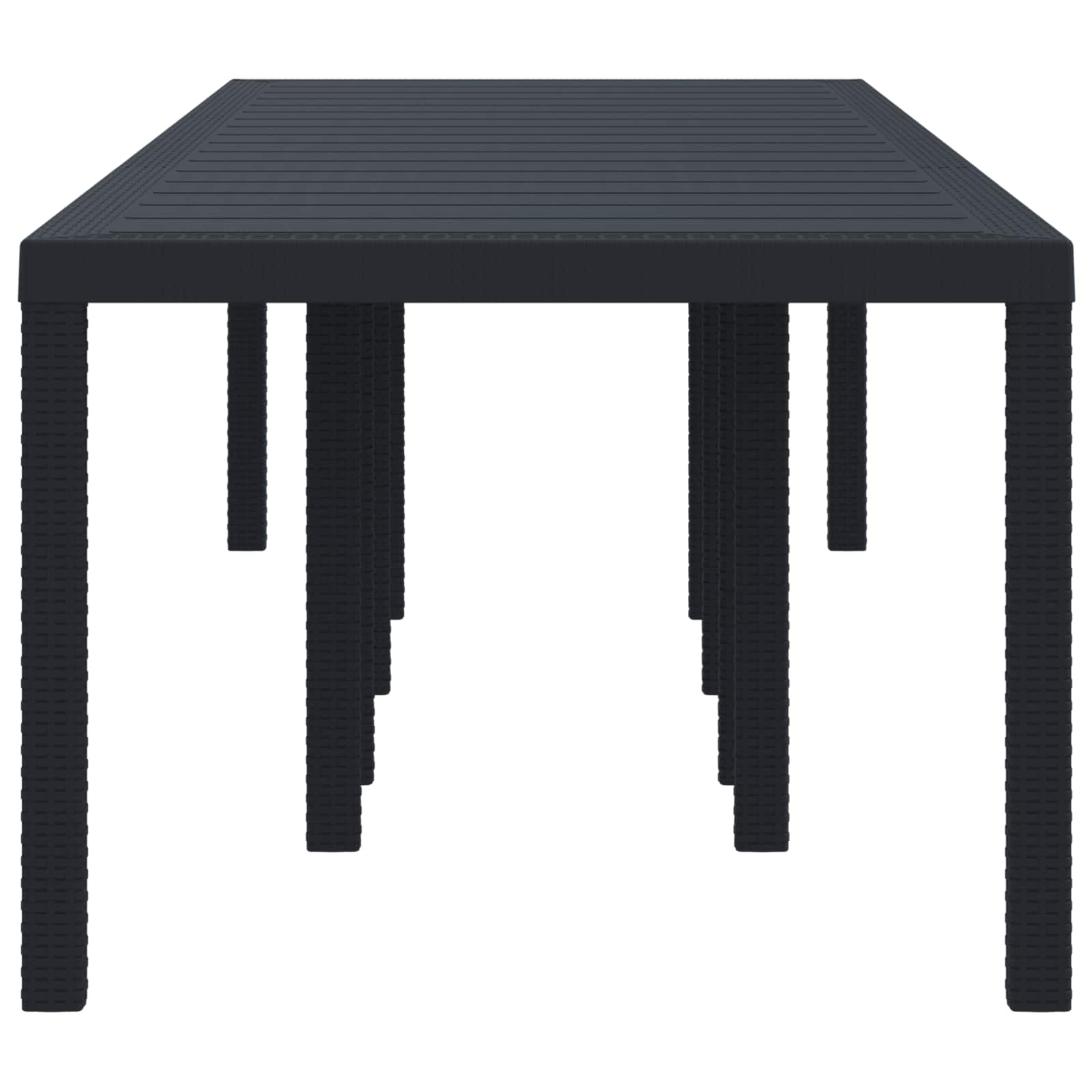 Gartentisch Anthrazit 300 x 100 x 73 cm Poly-Rattan