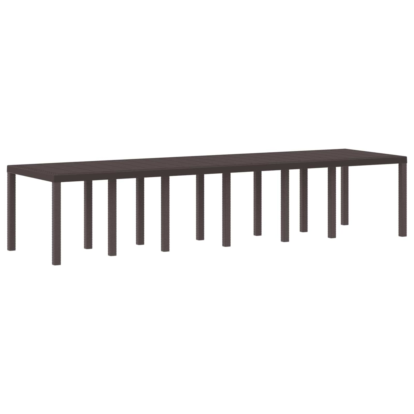 Gartentisch Braun 350 x 100 x 74 cm Poly-Rattan