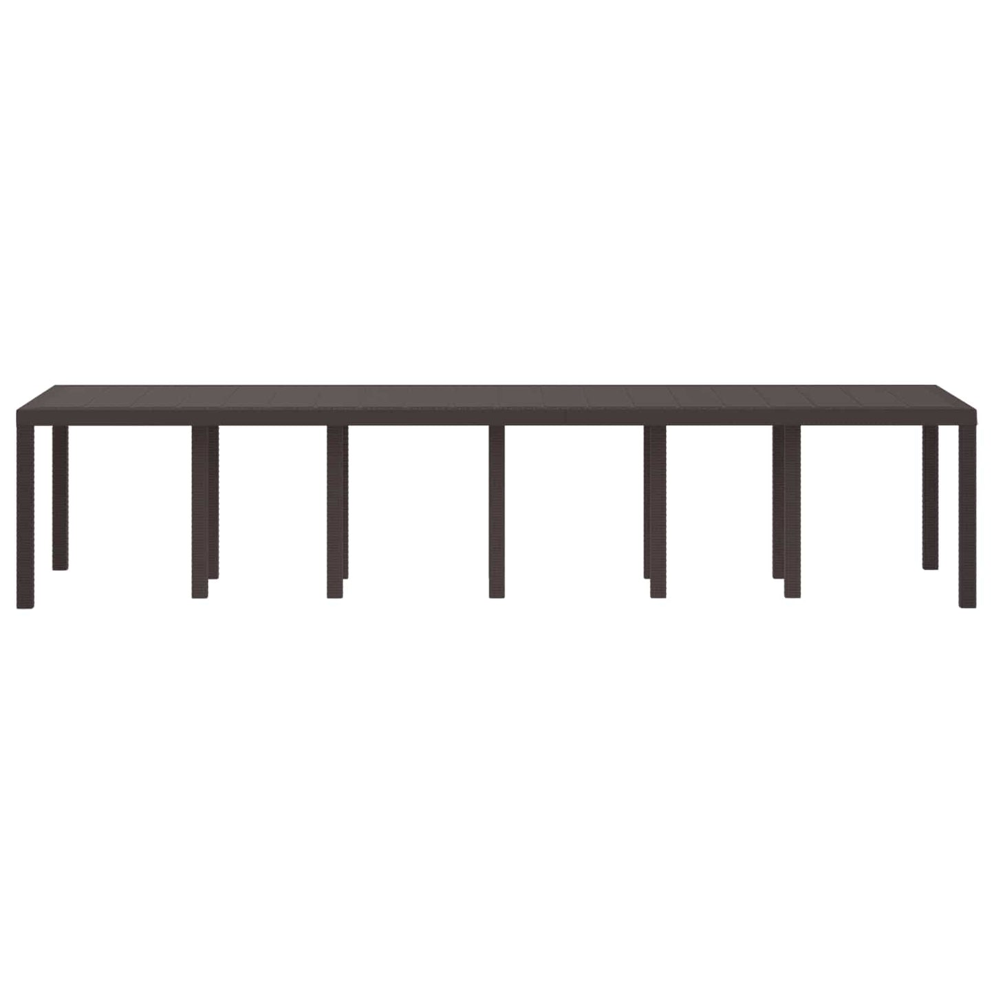 Gartentisch Braun 350 x 100 x 74 cm Poly-Rattan