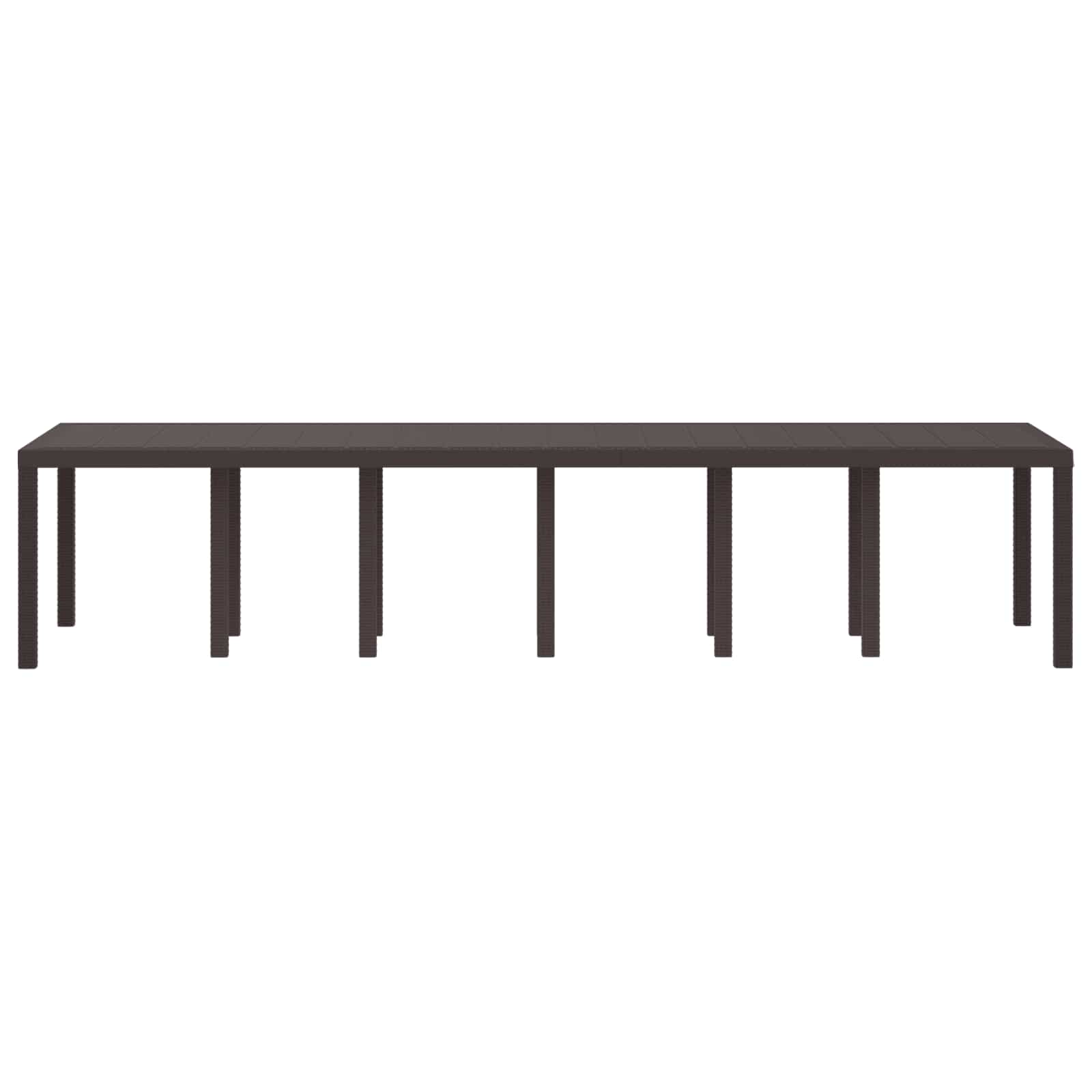 Gartentisch Braun 350 x 100 x 74 cm Poly-Rattan