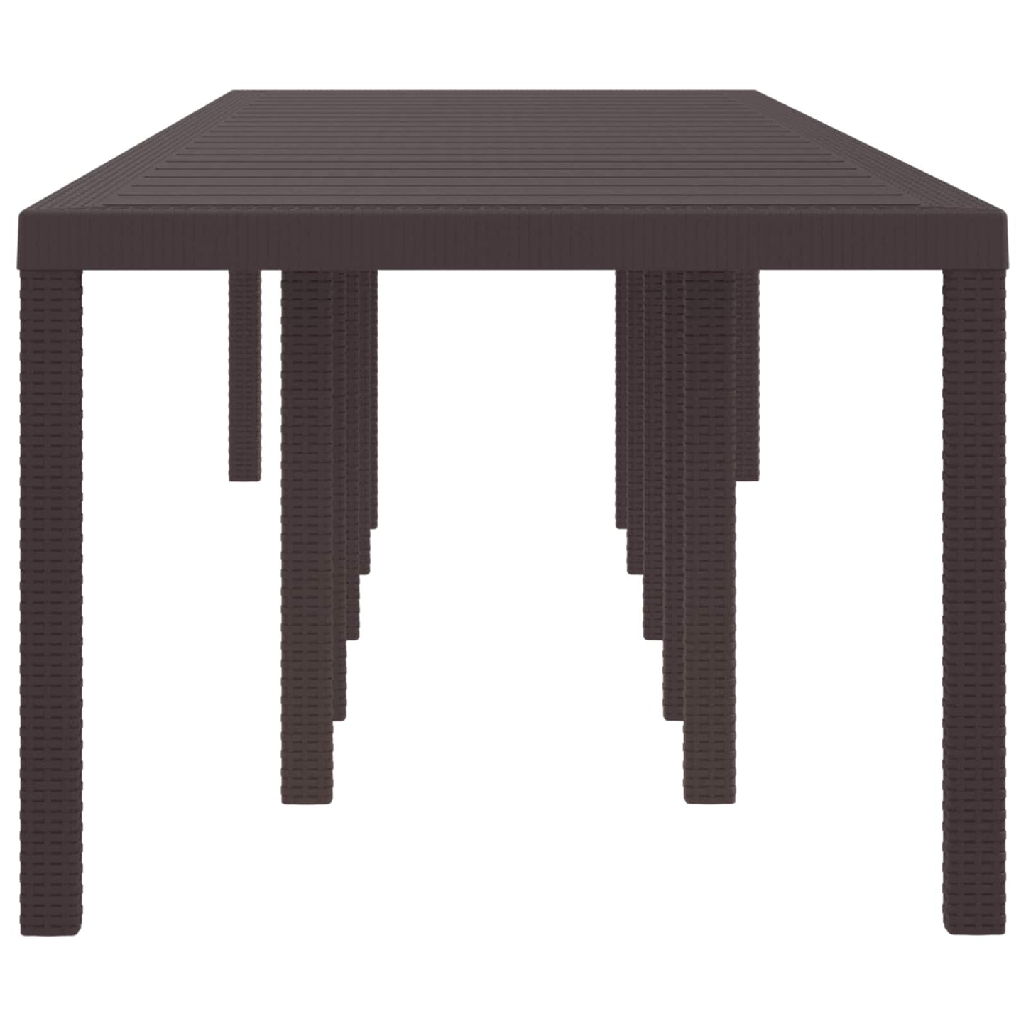 Gartentisch Braun 350 x 100 x 74 cm Poly-Rattan