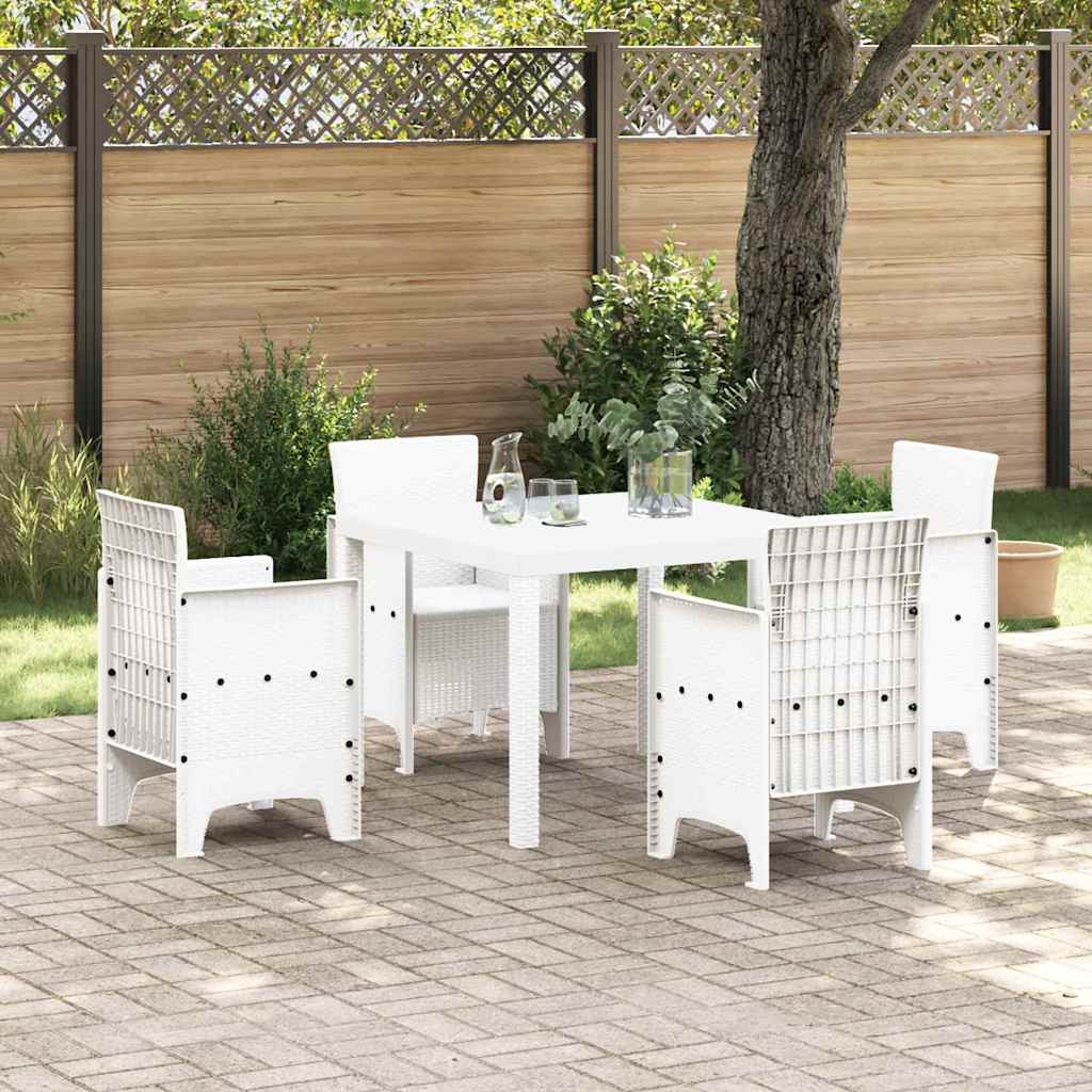 Garten Essgruppe 5 stk. Weiß Polypropylen