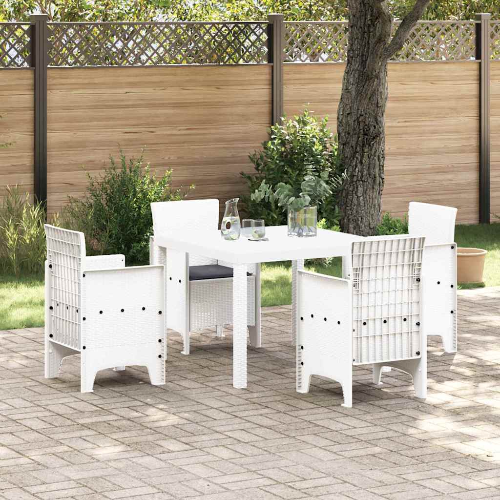 Garten Essgruppe 5 stk. Weiß Polypropylen