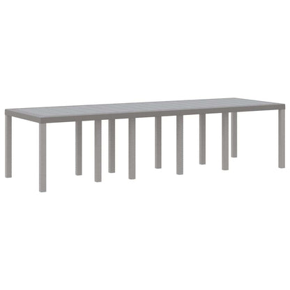 Garten Essgruppe 13 stk. Hellgrau Poly Rattan