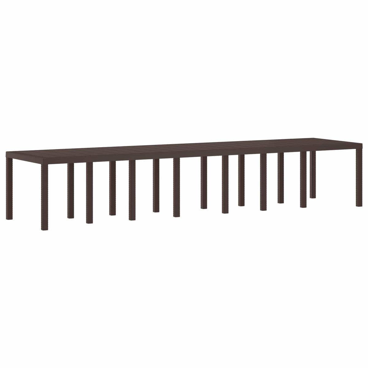 Garten-Esszimmergarnitur mit Kissen 17 stk. Braun PP