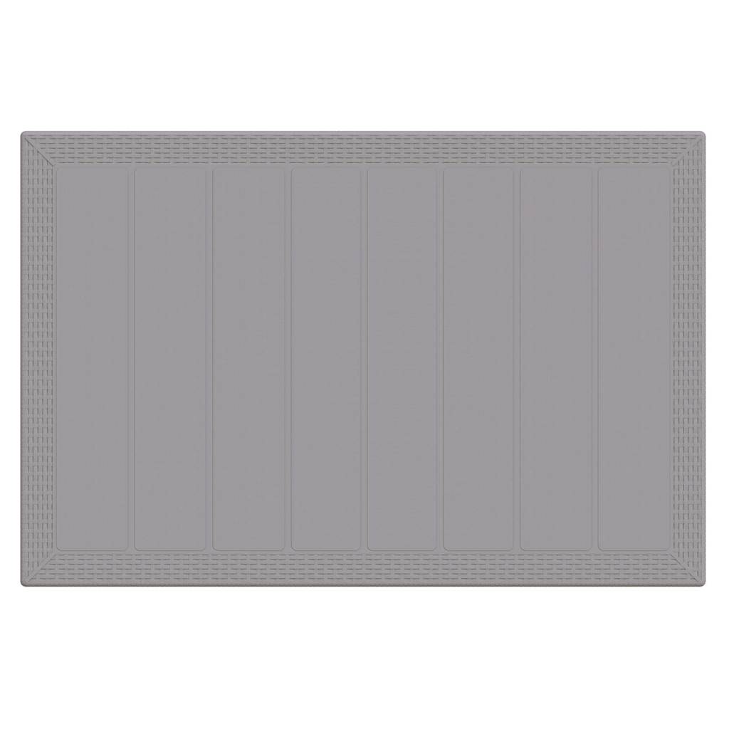 Garten Essgruppe 5 stk. Hellgrau Polt Rattan