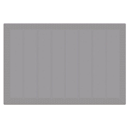 Garten Essgruppe 5 stk. Hellgrau Polt Rattan