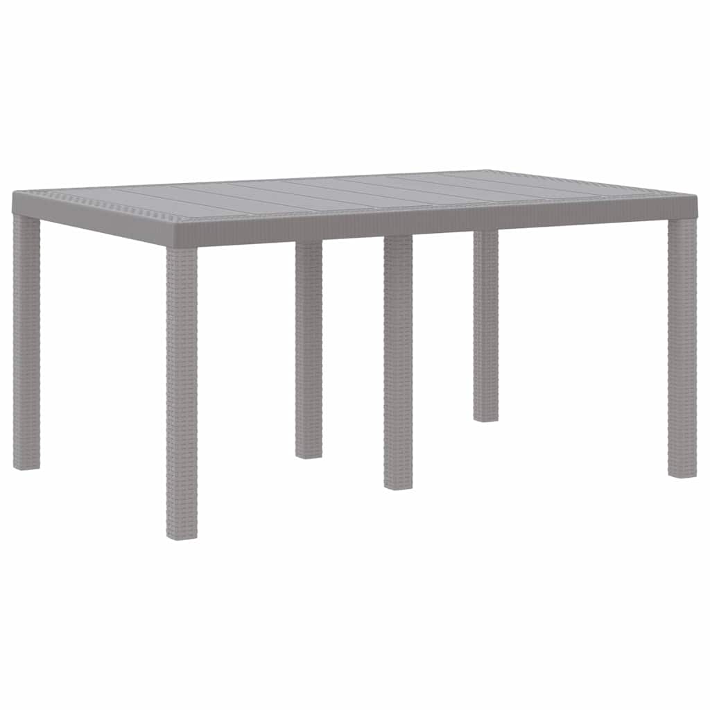 Garten Essgruppe 5 stk. Hellgrau Polt Rattan