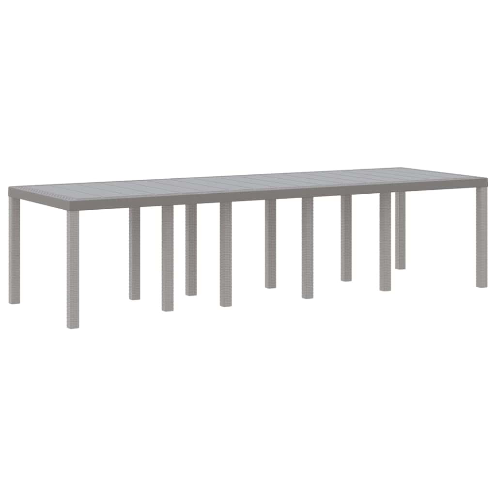 Garten Essgruppe 11 stk. Hellgrau Poly Rattan