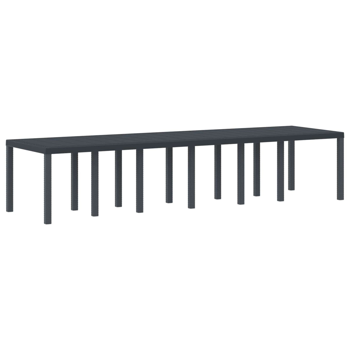 Garten Essgruppe 13 stk. Anthrazit Polt Rattan