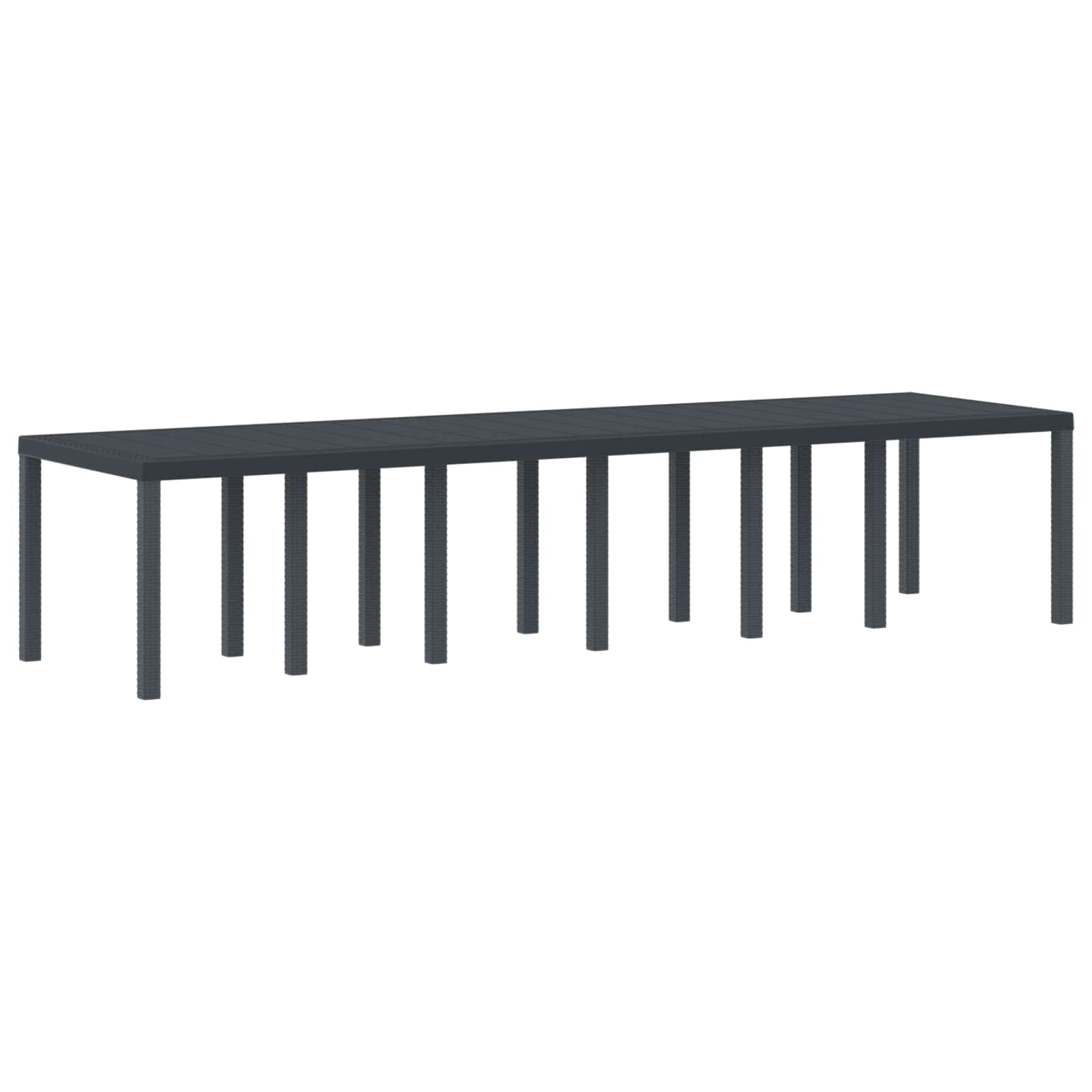 Garten Essgruppe 13 stk. Anthrazit Polt Rattan