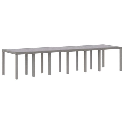 Garten Essgruppe 13 stk. Hellgrau Polt Rattan