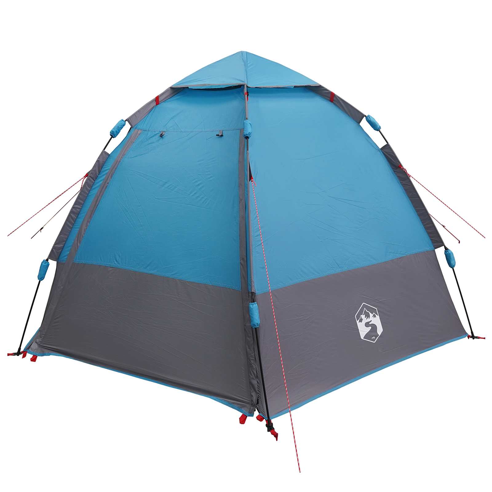 Schnellmontagezelt mit Regenhaube für 4 Personen mit Dach Blau