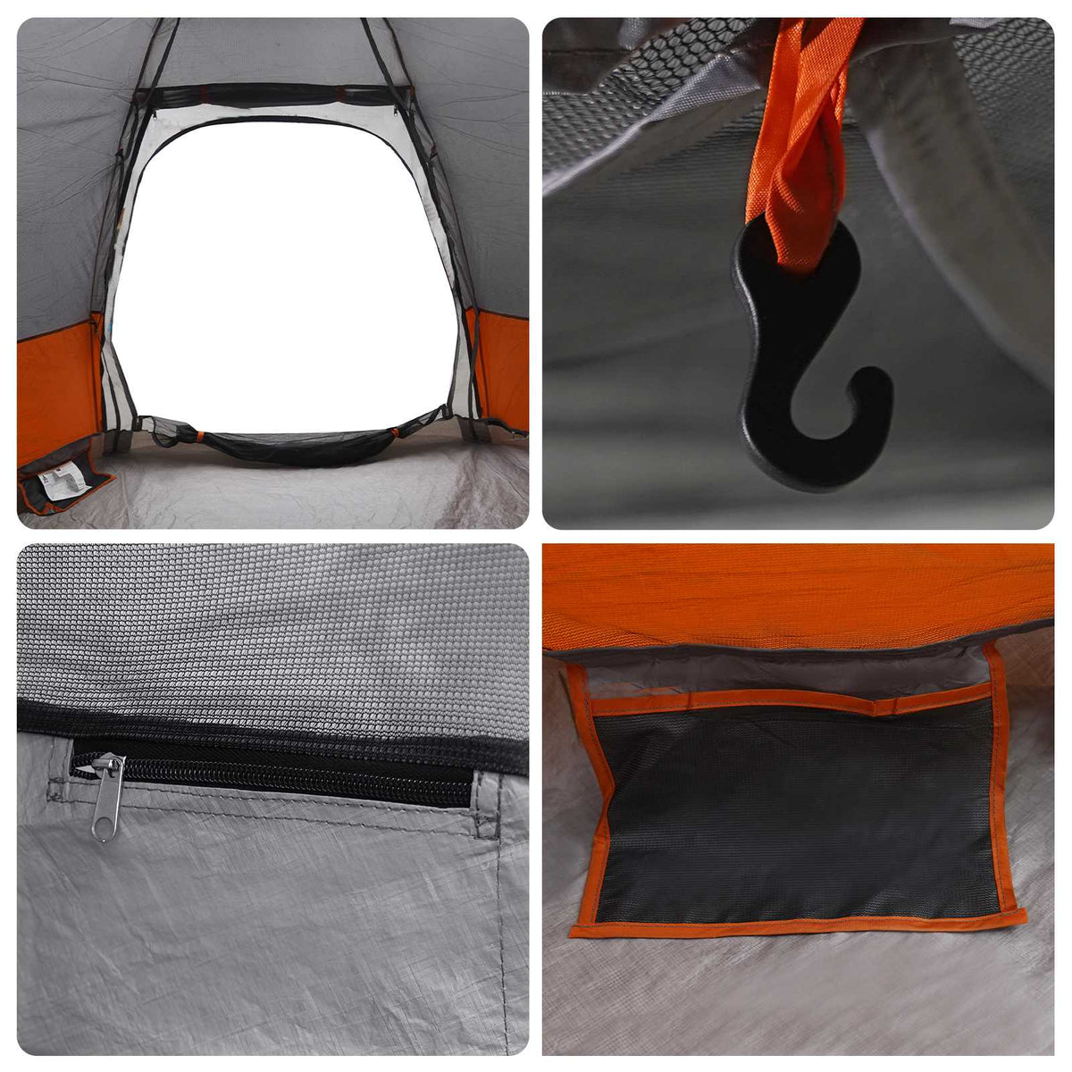 Schnellmontagezelt mit Regenhaube für 4 Personen 185T Polyester