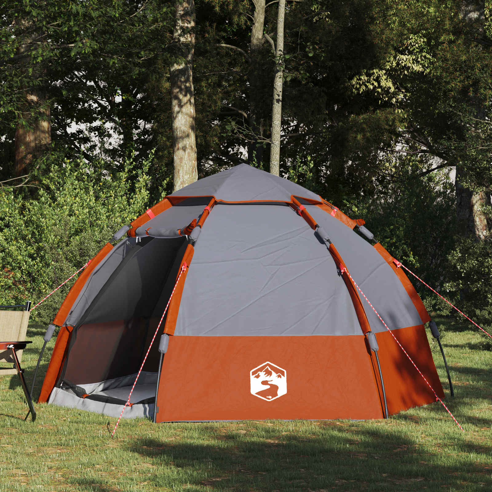 Schnellmontagezelt mit Regenhaube für 4 Personen 185T Polyester