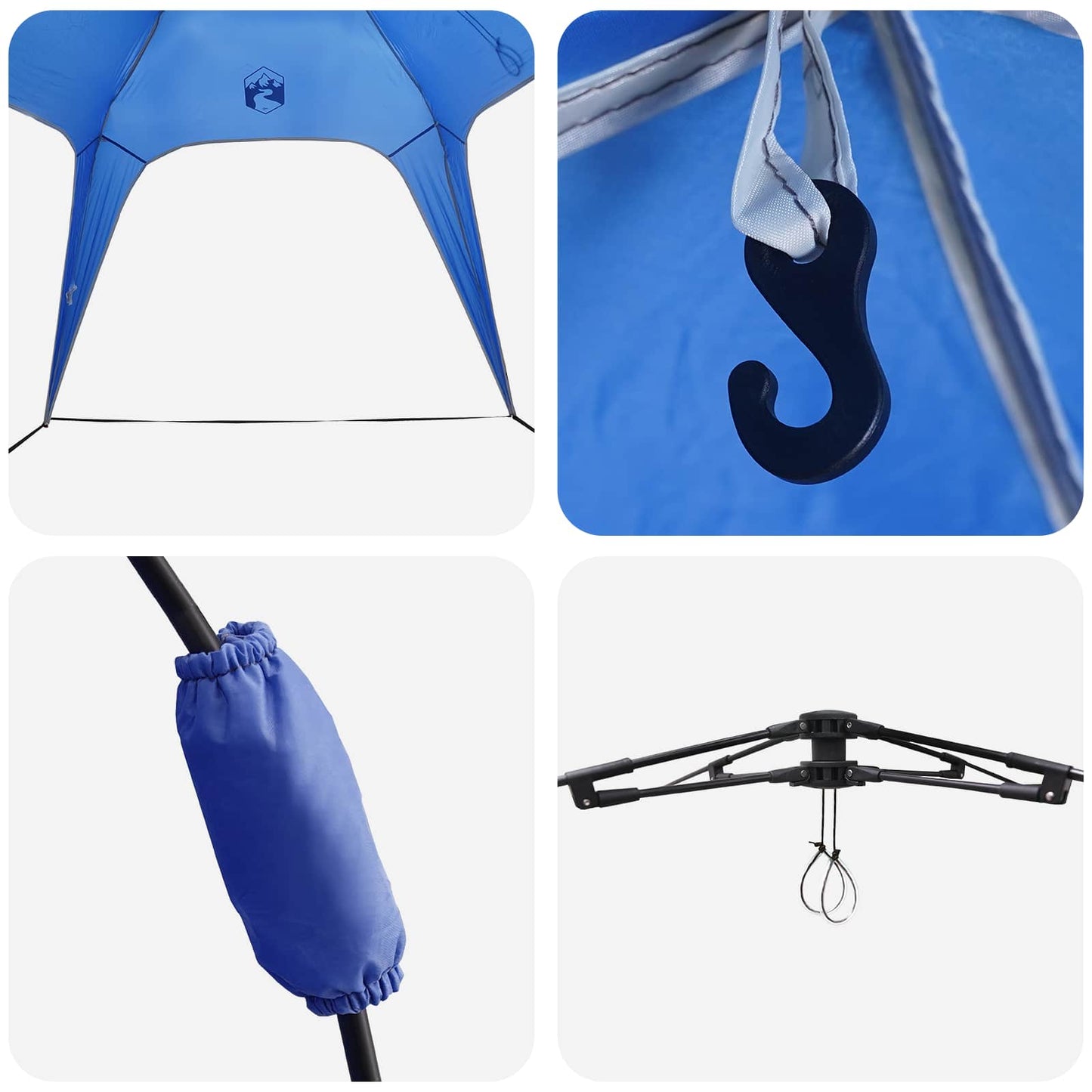 Sofortzelt für 4 Personen mit Schnellverschluss Azure Blau
