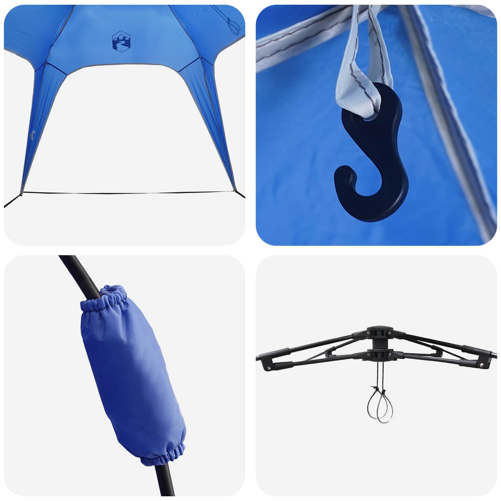 Sofortzelt für 4 Personen mit Schnellverschluss Azure Blau