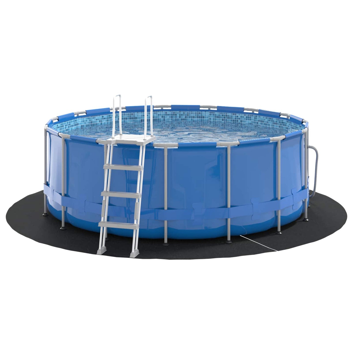 Bodenfolie für Pools Schwarz Ø 244 cm Vliesstoff
