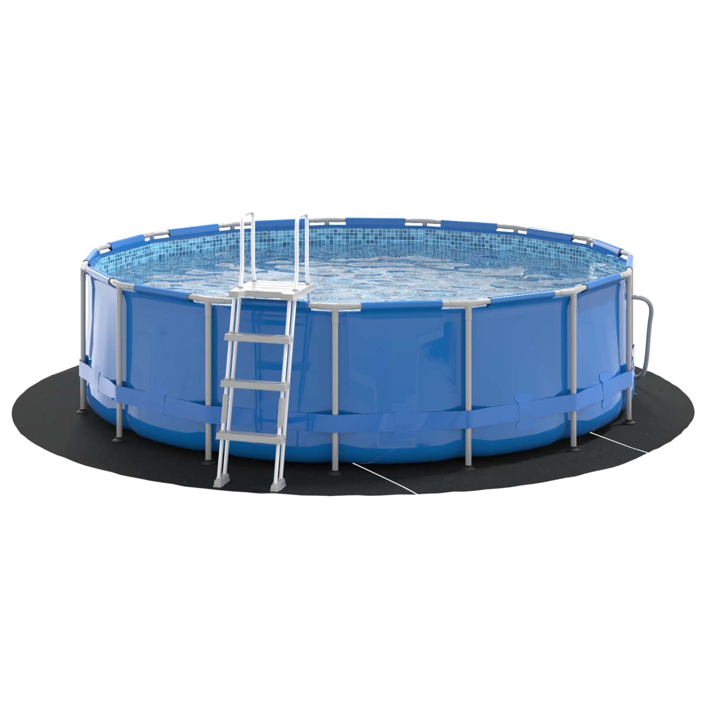 Bodenfolie für Pools Schwarz Ø 366 cm Vliesstoff
