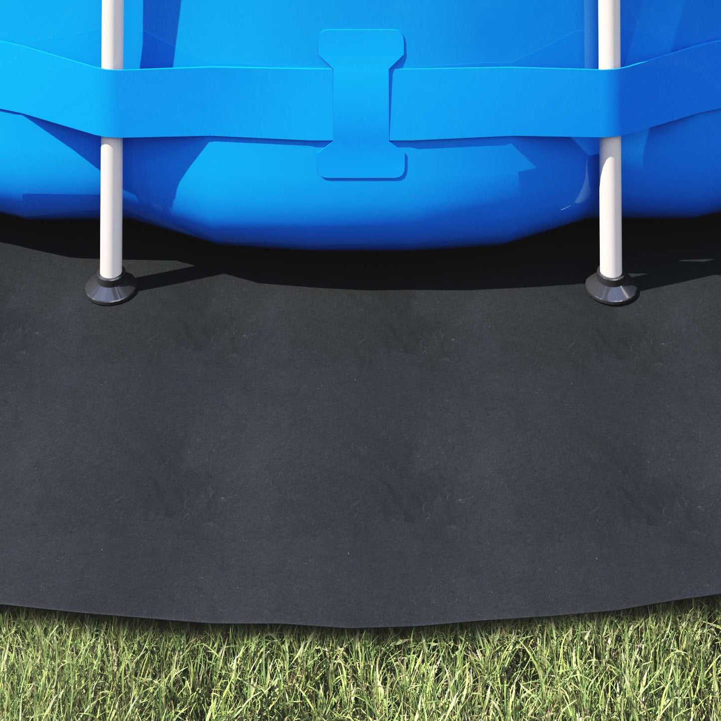 Bodenfolie für Pools Schwarz Ø 396 cm Vliesstoff