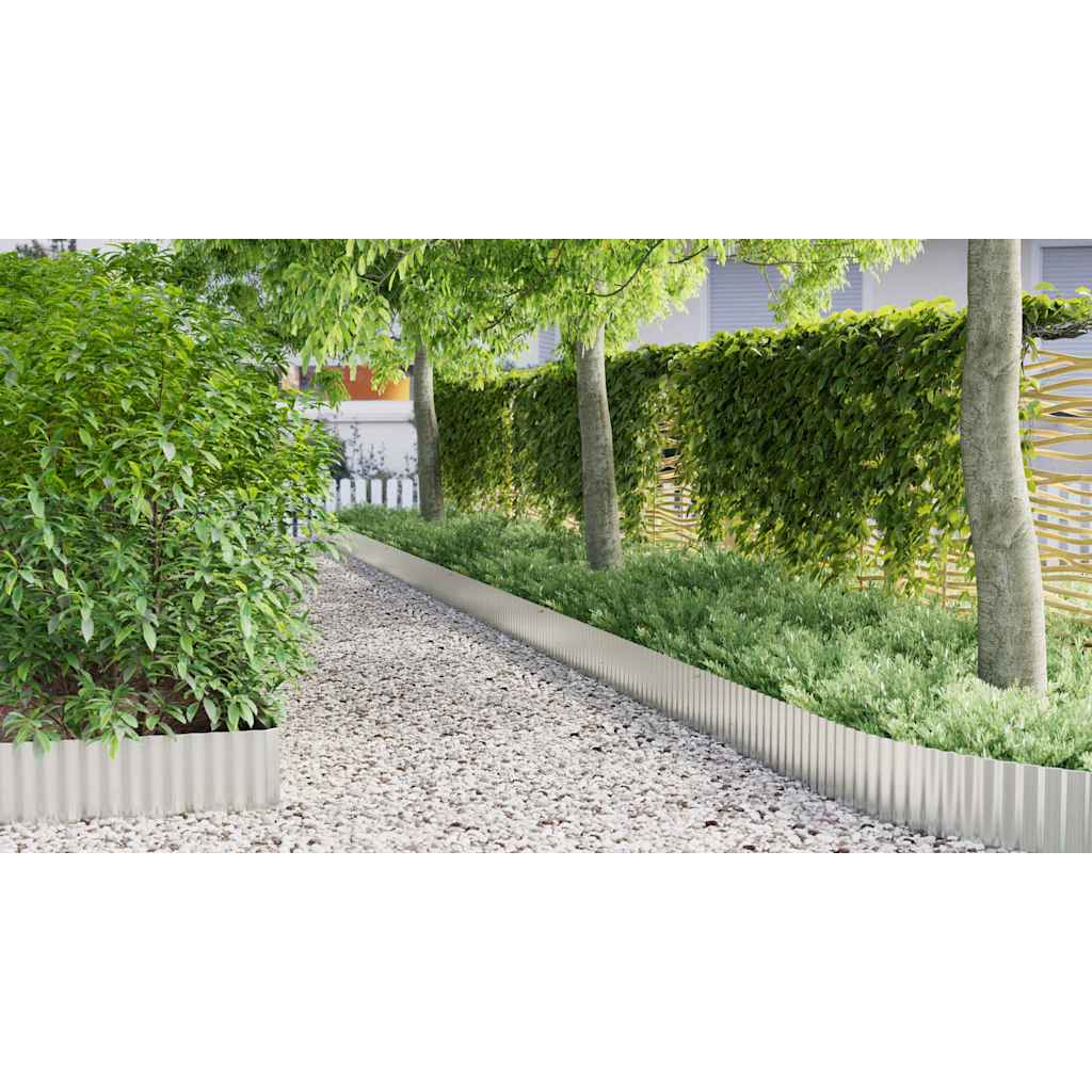 Rasenrand Silber 1000 x 25 x 0,03 cm