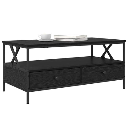Couchtisch Schwarz Eichen-Optik 100 x 51 x 45 cm Holzwerkstoff