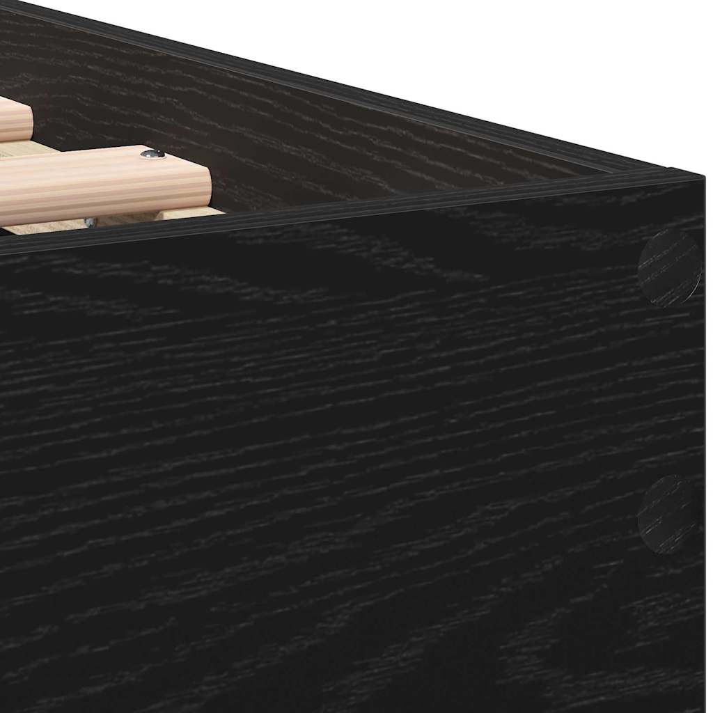 Bettrahmen Schwarz Eichen-Optik 193 x 95 x 88 cm Holzwerkstoff