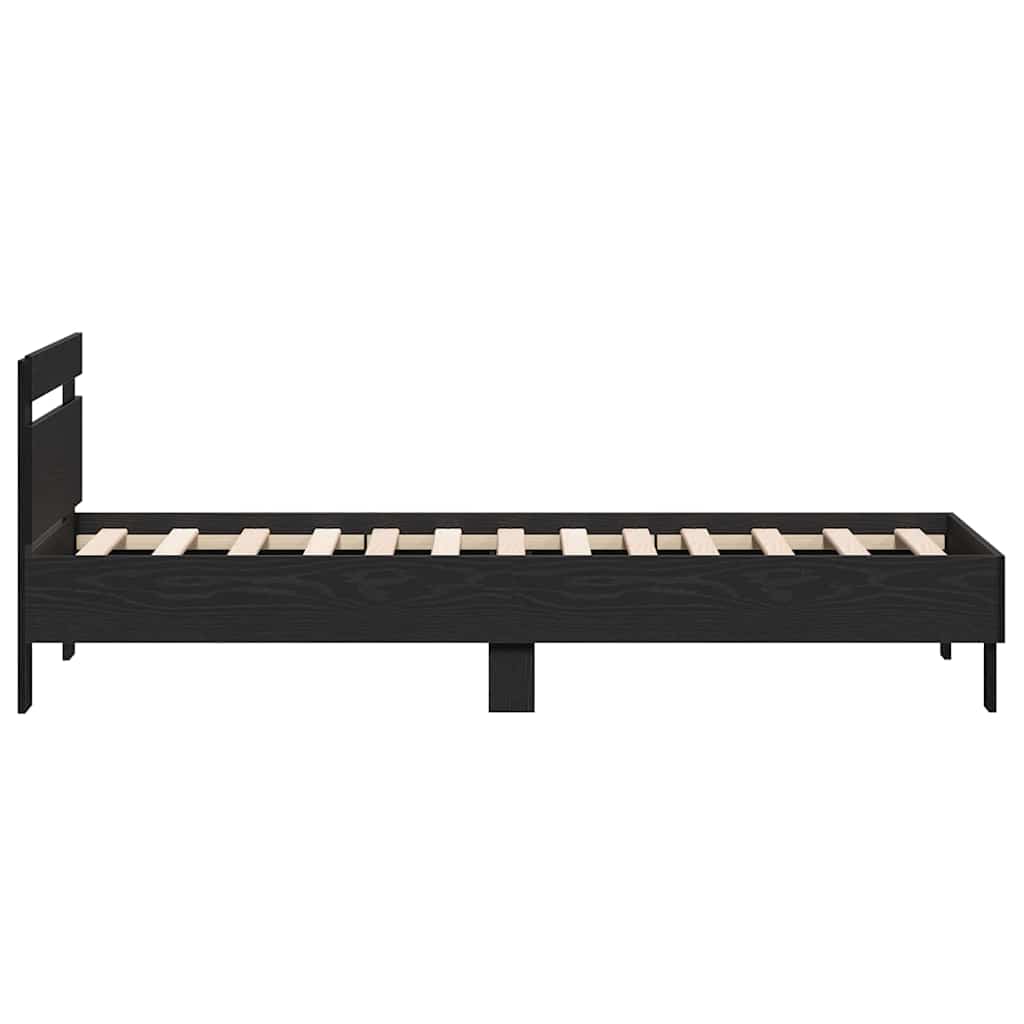 Bettrahmen Schwarz Eichen-Optik 193 x 95 x 88 cm Holzwerkstoff