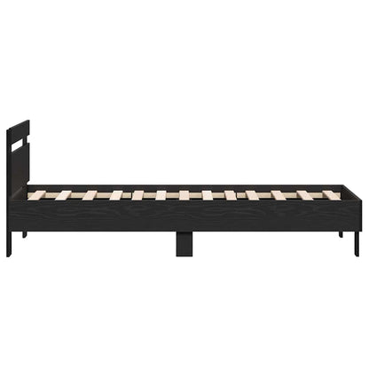 Bettrahmen Schwarz Eichen-Optik 193 x 95 x 88 cm Holzwerkstoff