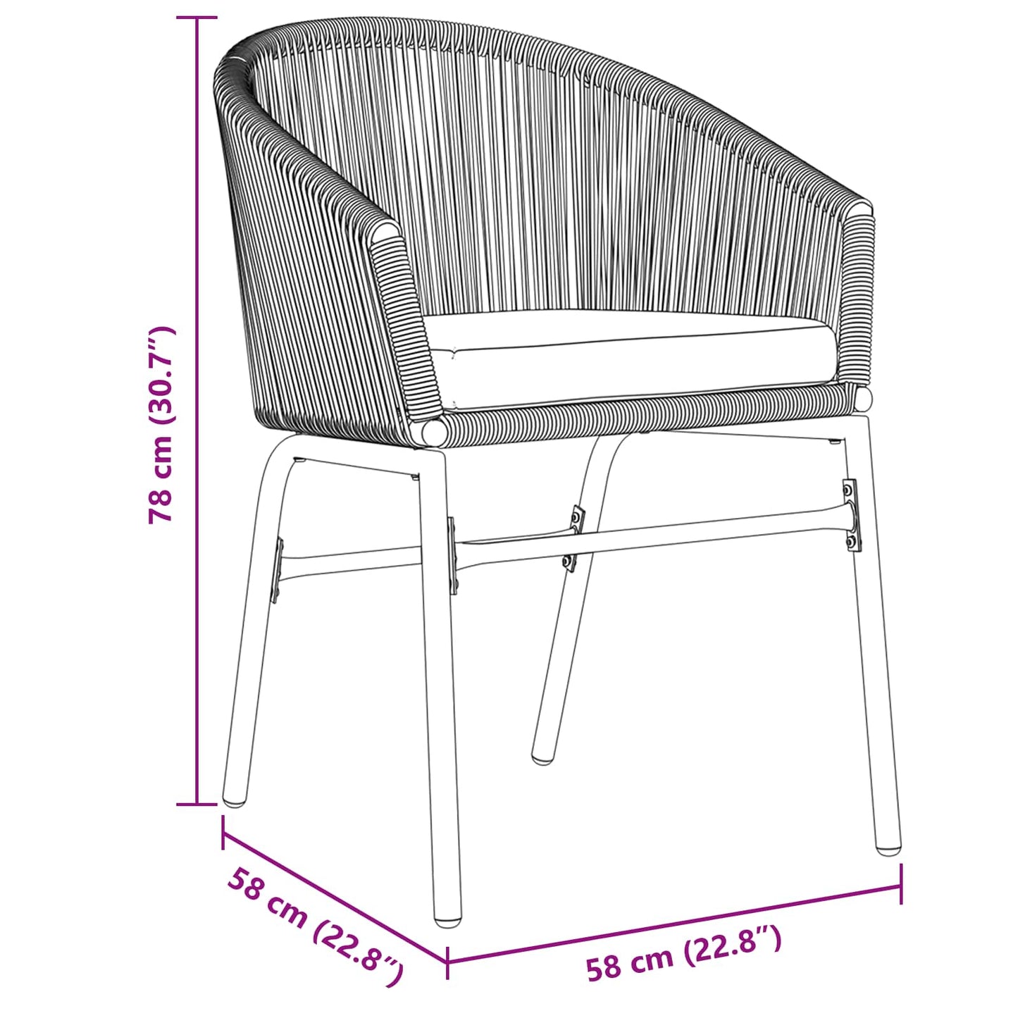 Garten Essgruppe 9 stk. Grau Poly-Rattan