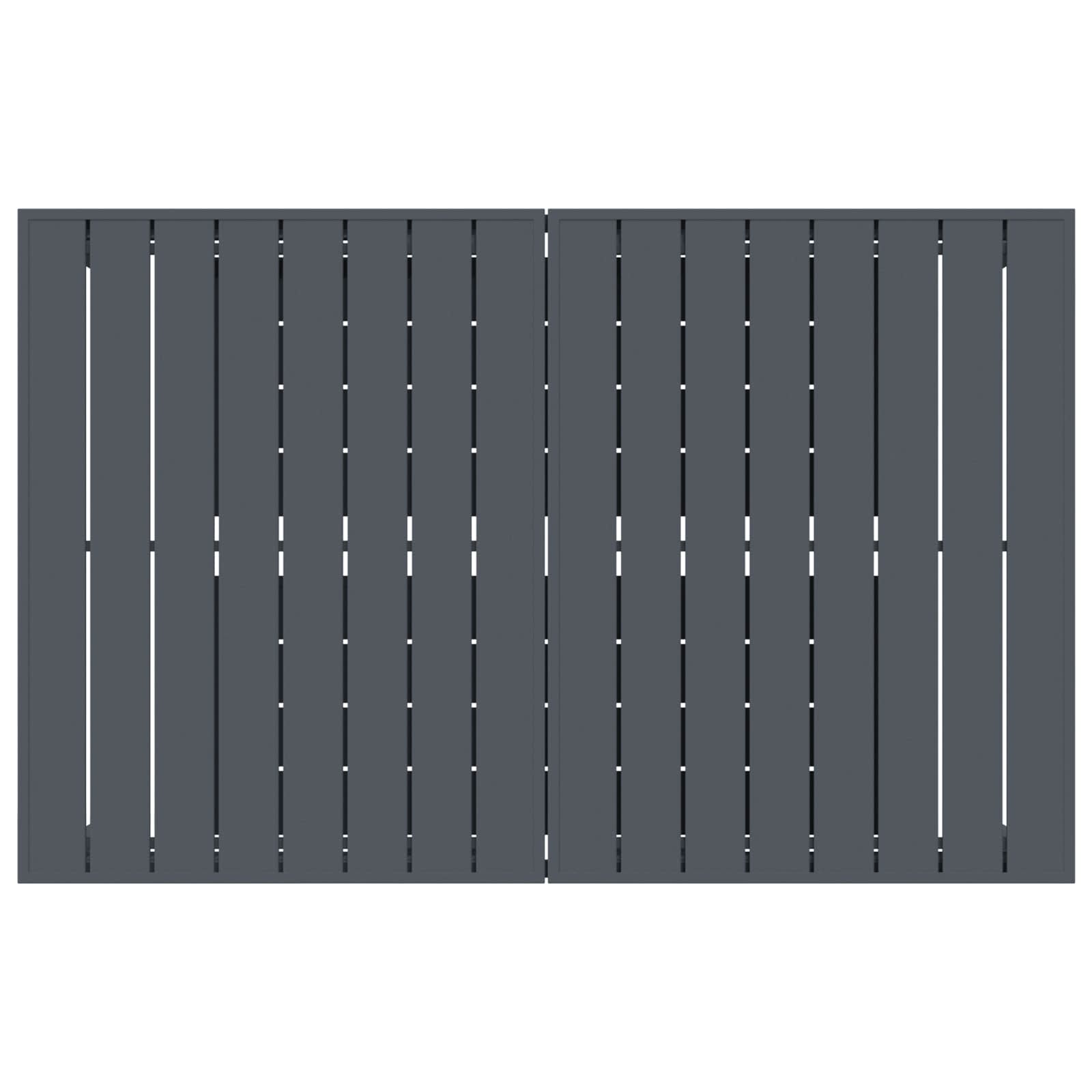 Garten Essgruppe 9 stk. Grau Poly-Rattan