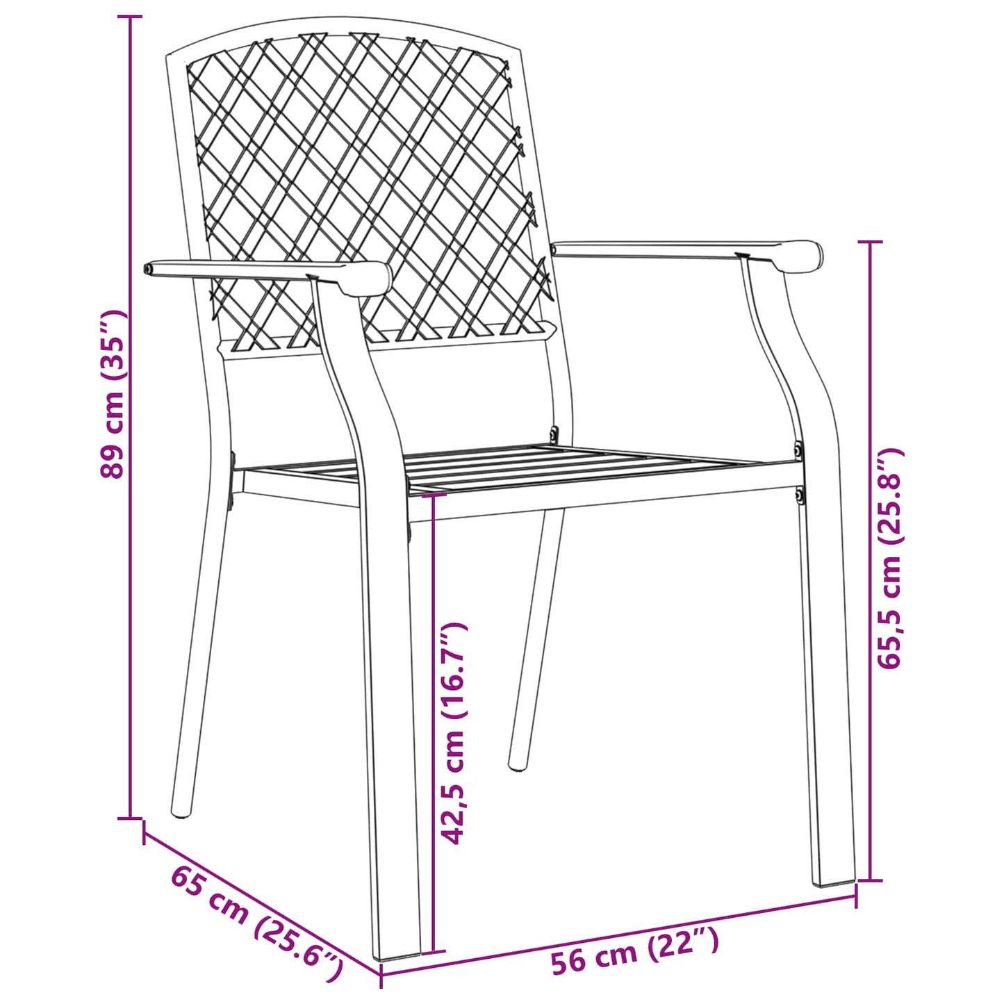 Garten Essgruppe 9 pcs Anthrazit Stahl