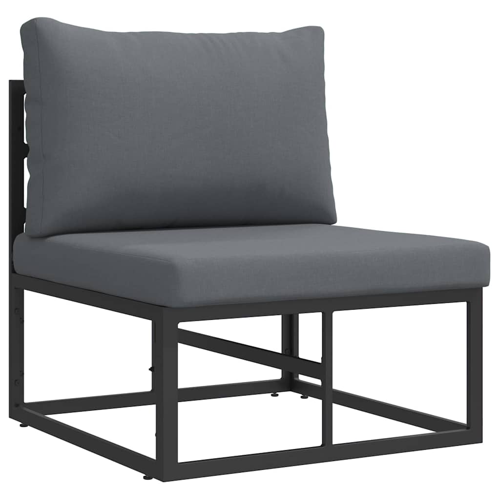Gartensofa-set 4 stk. Schwarz Metall