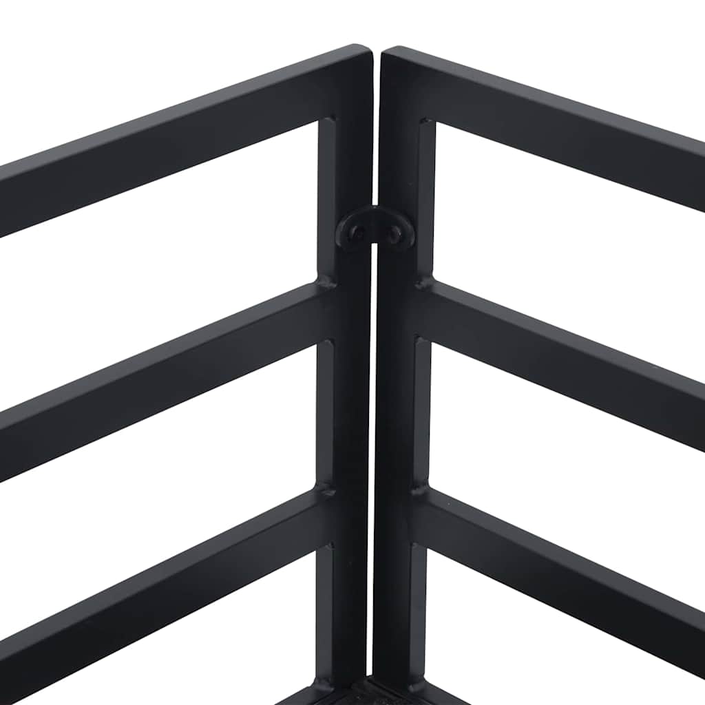 Gartensofa-set 4 stk. Schwarz Aluminium