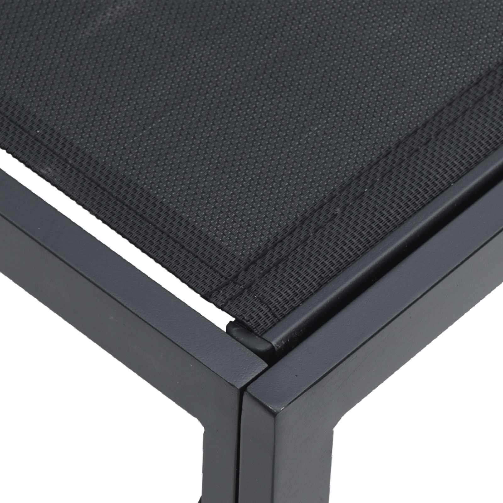 Gartensofa-set 9 stk. Schwarz Aluminium