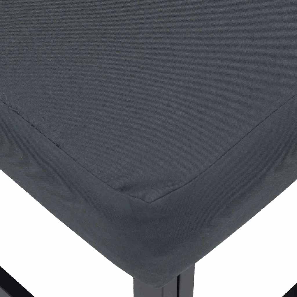Gartensofa-set 11 stk. Schwarz Aluminium