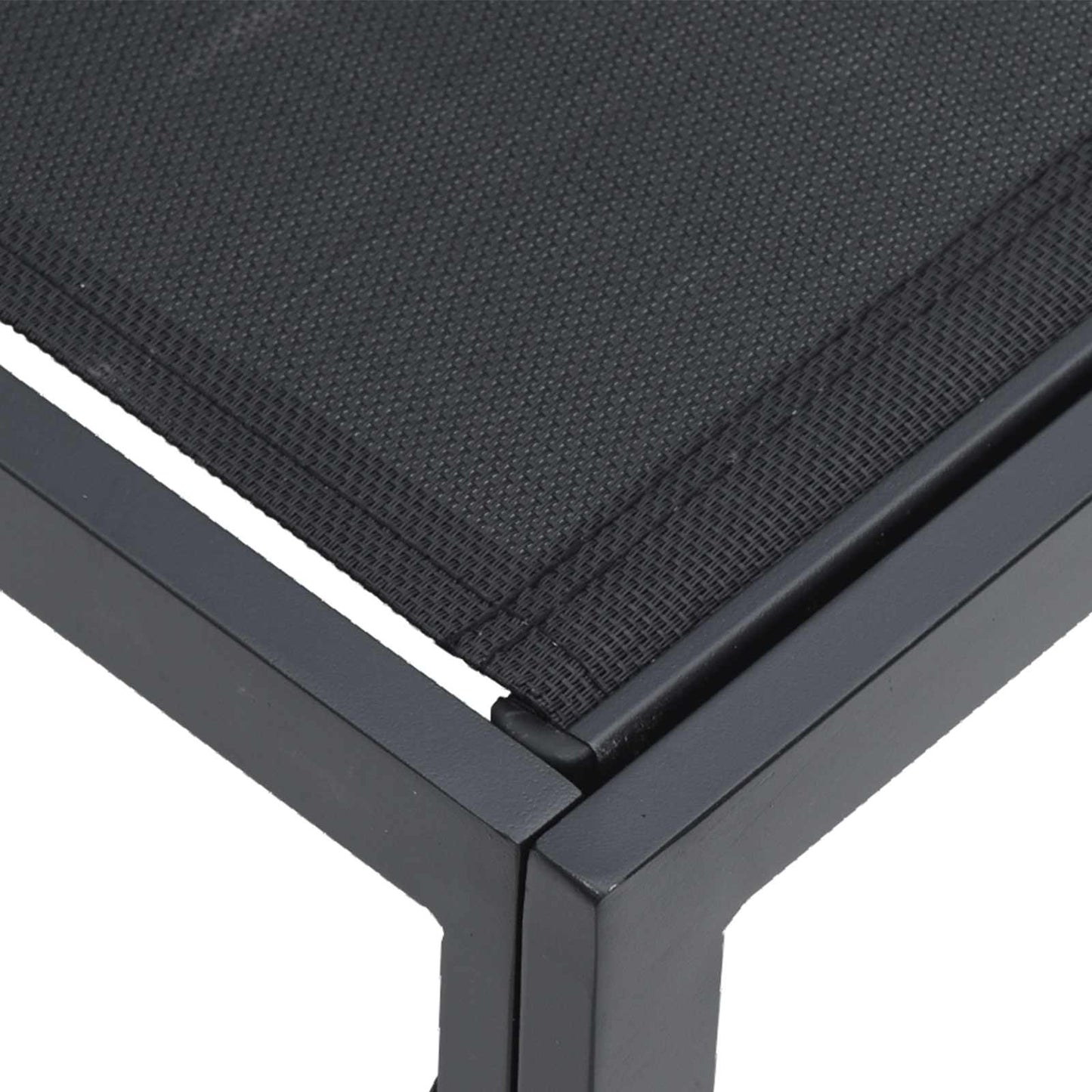 Gartensofa-set 11 stk. Schwarz Aluminium